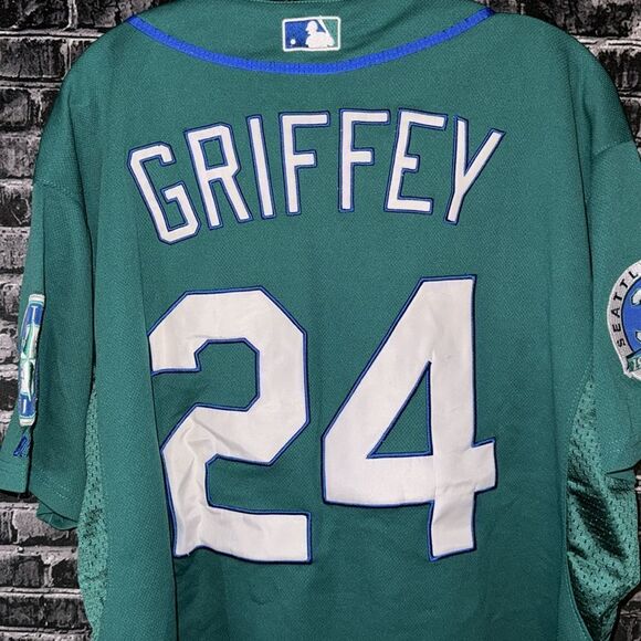 Majestic Ken Griffey Jr Seattle Mariners 35th Anniversary Jersey sz50 - Picture 4 of 5